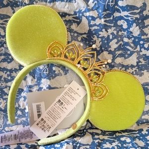 NWT Disney Parks Tiana Minnie Ear Headband by Bauble Bar-The Princess & the Frog